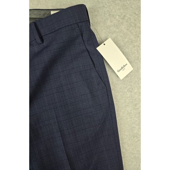 New Goodfellow & Co Men's Slim Chino Wool Blend Pants Navy Blue Voyage Size 32/3 - Picture 2 of 6